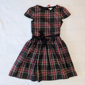 Crewcuts Multicolor Plaid Dress with Black Bow